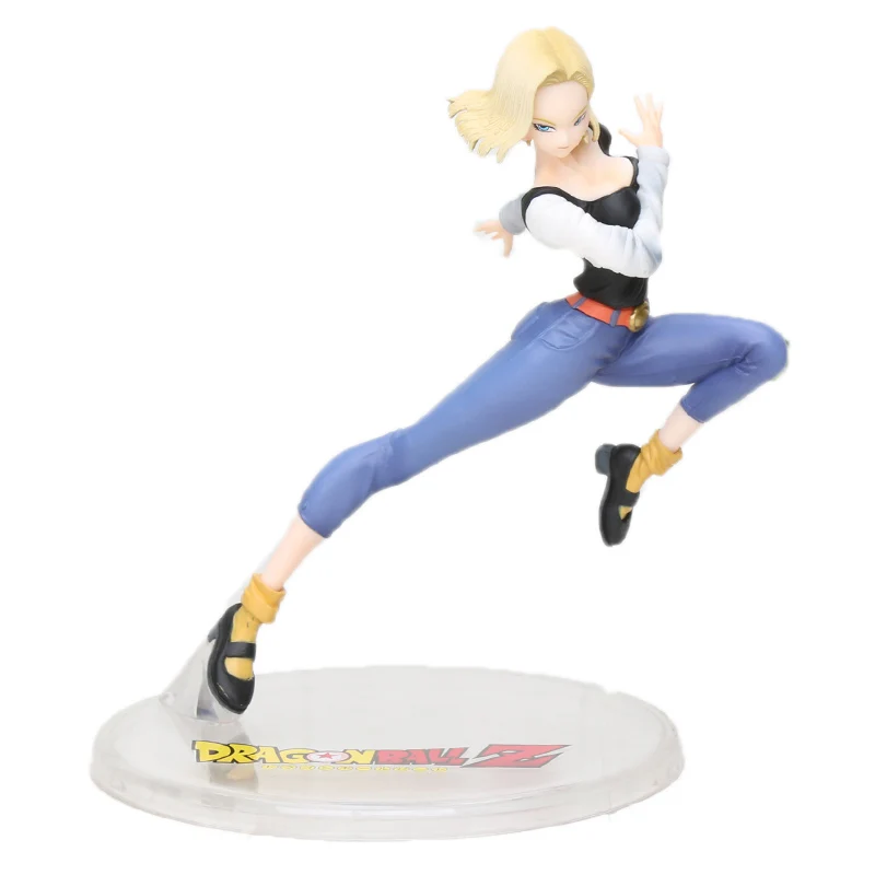 18cm NO 18 opp Фигурка Dragon Ball Girls Gals NO 18 Lazuli Bulma Ranchi ПВХ Фигурки Dragon Ball Z Коллекционная модель куклы игрушки - Цвет: 18cm NO 18 opp