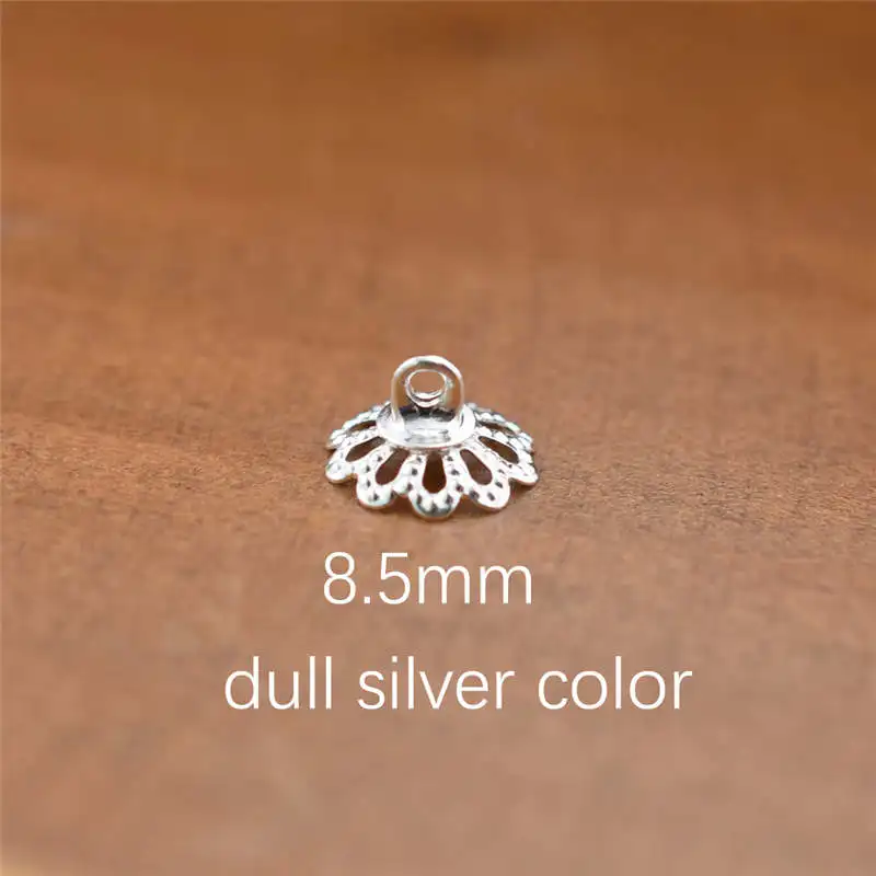8.5mm lace dullsilve 50 штук 8,5 мм 10 мм 15 мм цветок бусины колпачок кулон разъем ювелирные изделия аксессуары ювелирные изделия - Цвет: 8.5mm lace dullsilve