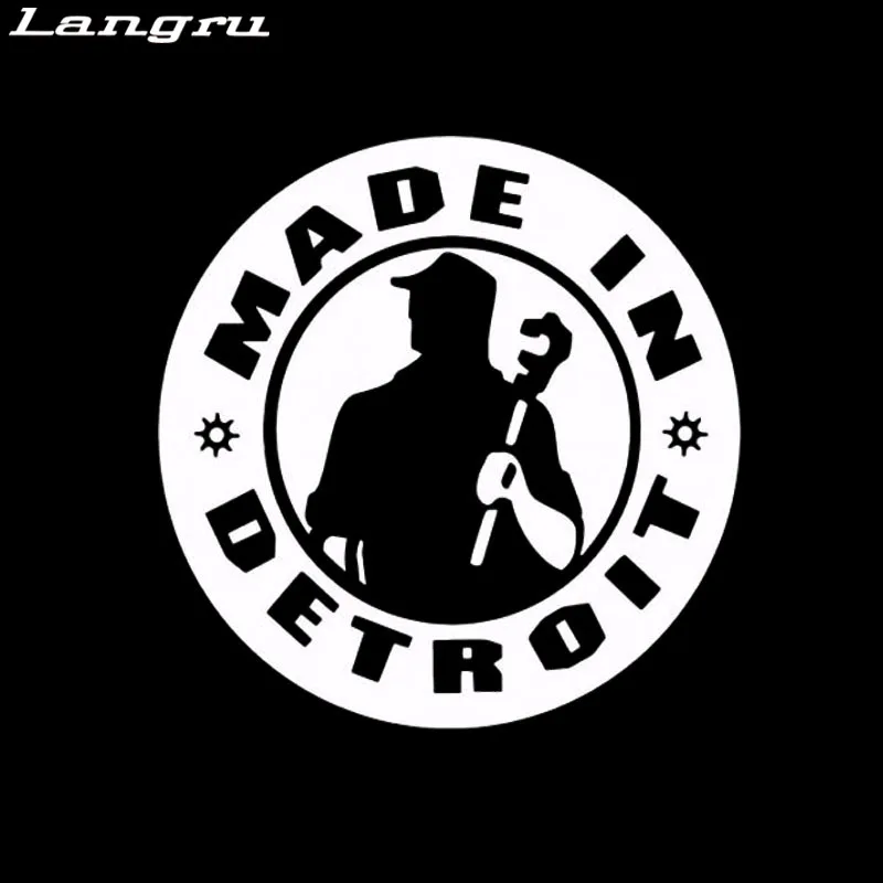 Автомобильный Стайлинг Langru Detroit наклейка для детей Rock Michigan декоративные