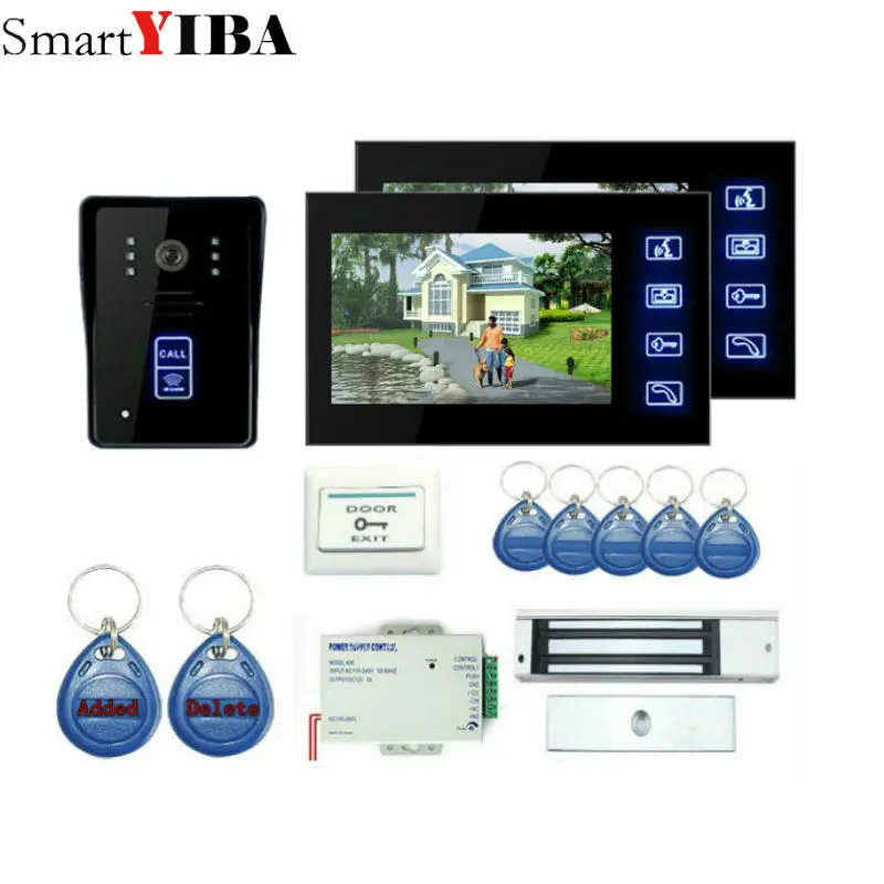 Видеодомофон SmartYIBA с ЖК дисплеем 7 дюймов видеодомофон комплект видеодомофона 2