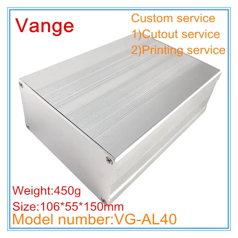 2pcs/lot industry extruded sand blasting aluminum boxes 6063-T5 housing 106*55*150mm for amplifier equipment | Обустройство дома