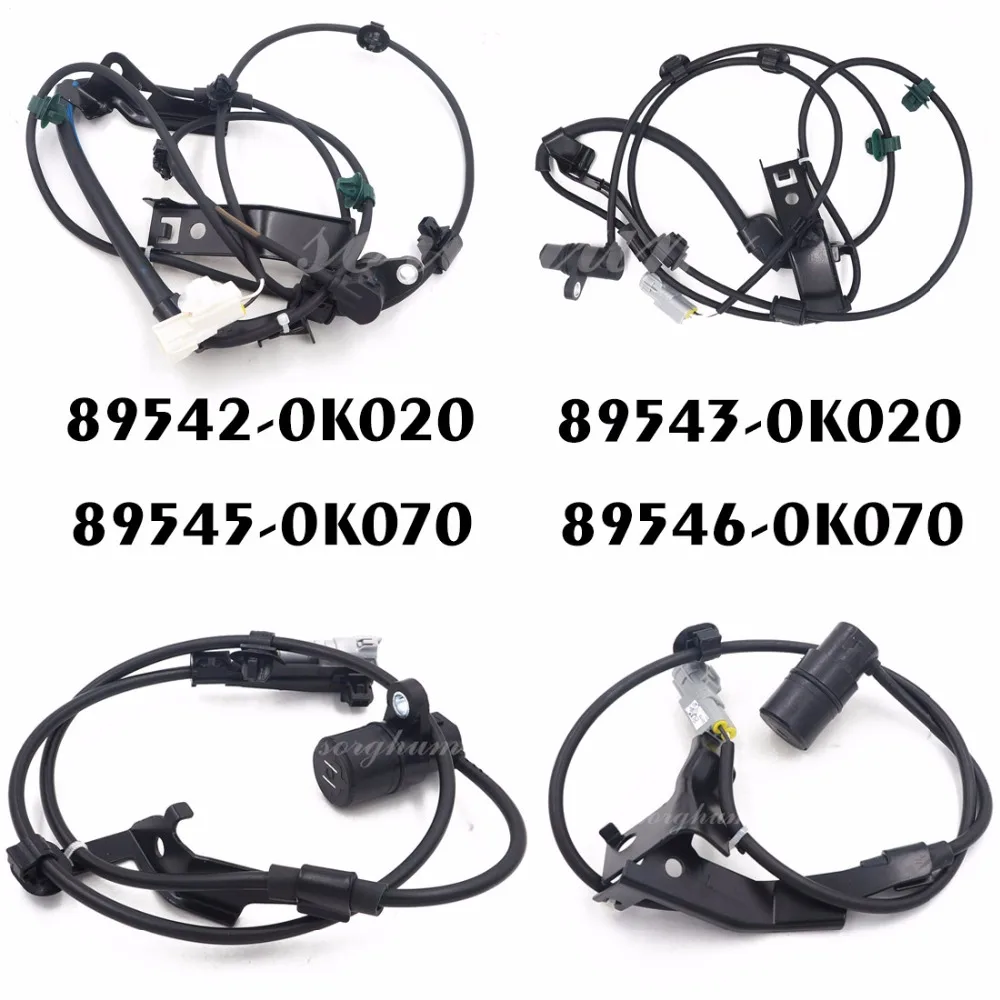 Новый набор (4) 89542 0K020 89543 89545 0K070 89546 0K ABS сенсор для Toyota Hilux Vigo датчик скорости