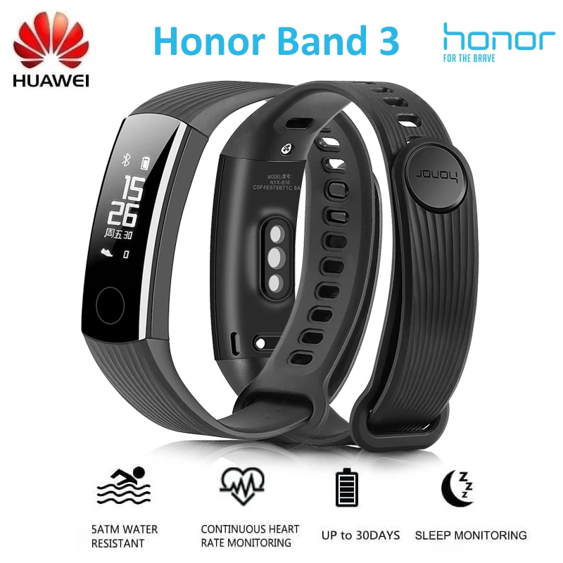 Оригинальный умный Браслет HUAWEI Honor Band 3 монитор сердечного ритма фитнес трекер