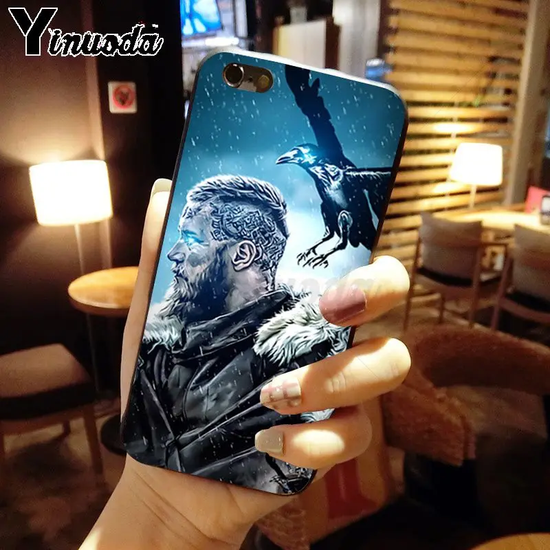 Yinuoda Ragnar Lothbrok Vikings серии ТПУ мягкий силиконовый черный чехол для телефона iphone 8 7 6 S Plus X XS MAX 5 5S SE XR чехол