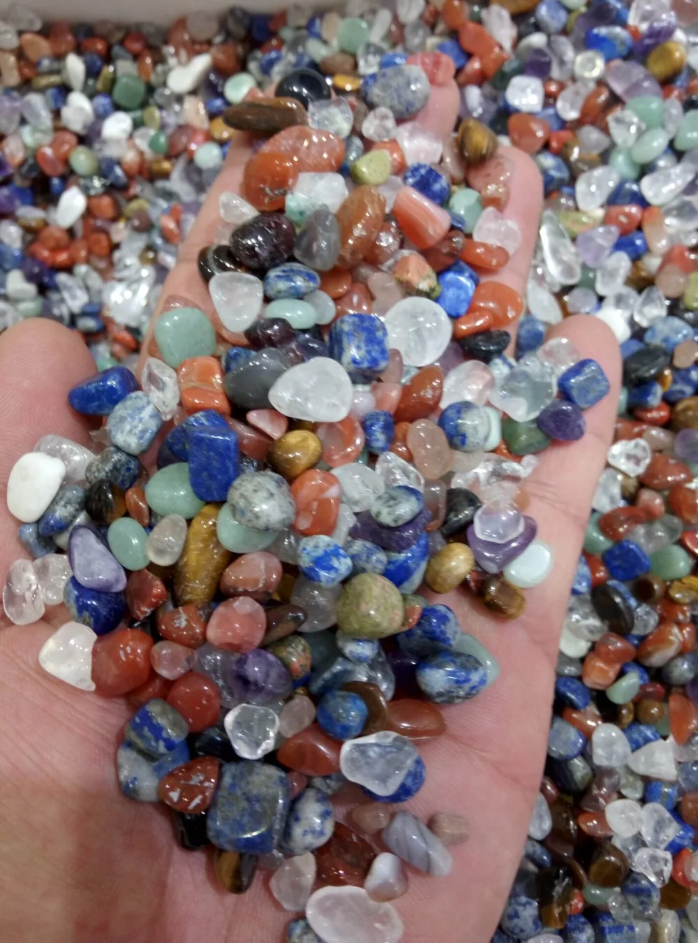 

colorful Mixed Natural Assorted bulk tumbled Gem stone mix 1/2lb