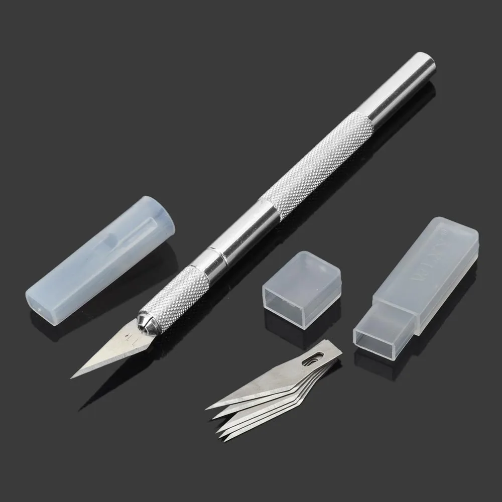 Нож для резьбы по дереву и бумаге с 5 запасными лезвиями|hand tools|knife precisionprecision knife |