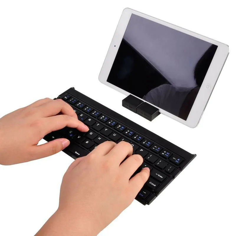 Basix foldaing Беспроводная клавиатура bluetooth 3 0 мини Usb перезаряжаемая для IOS/Android/Windows ipad