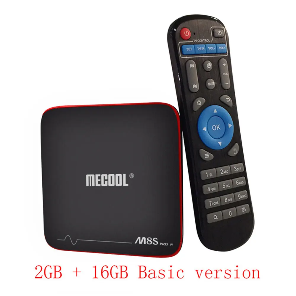 Normal2GB16GB MECOOL M8S PRO W Smart tv Box Android 7,1 Amlogic S905W tv Box 1/2GB 8/16GB2. 4G WiFi Bluetooth телеприставка с ИК-пультом дистанционного управления - Цвет: Normal2GB16GB