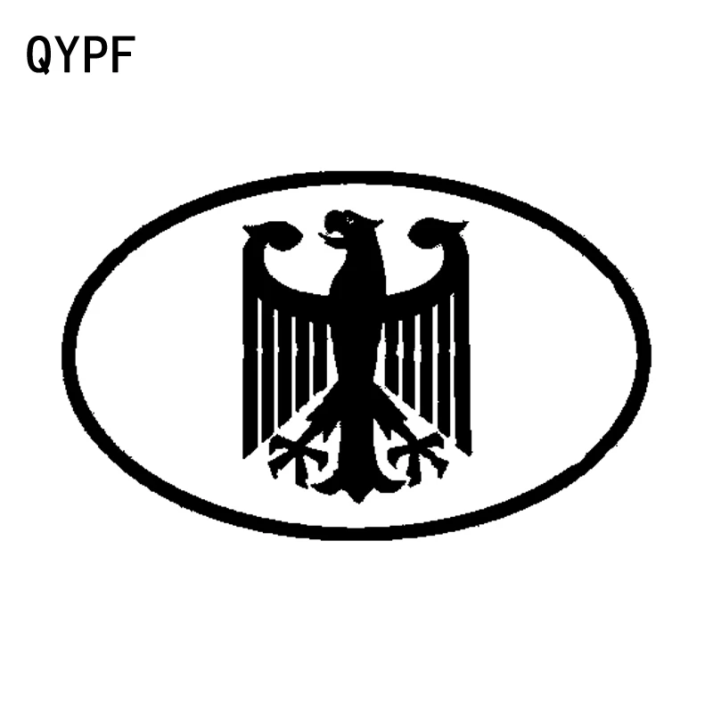 QYPF 15 6 см * 9 8 Модный немецкий Орел Овальный стикер для автомобиля Виниловая