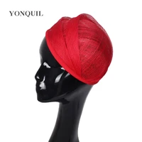 new 6pcslot 20cm sinamay black fascinator base women beret shape hat party fascinator material millinery hat base accessories