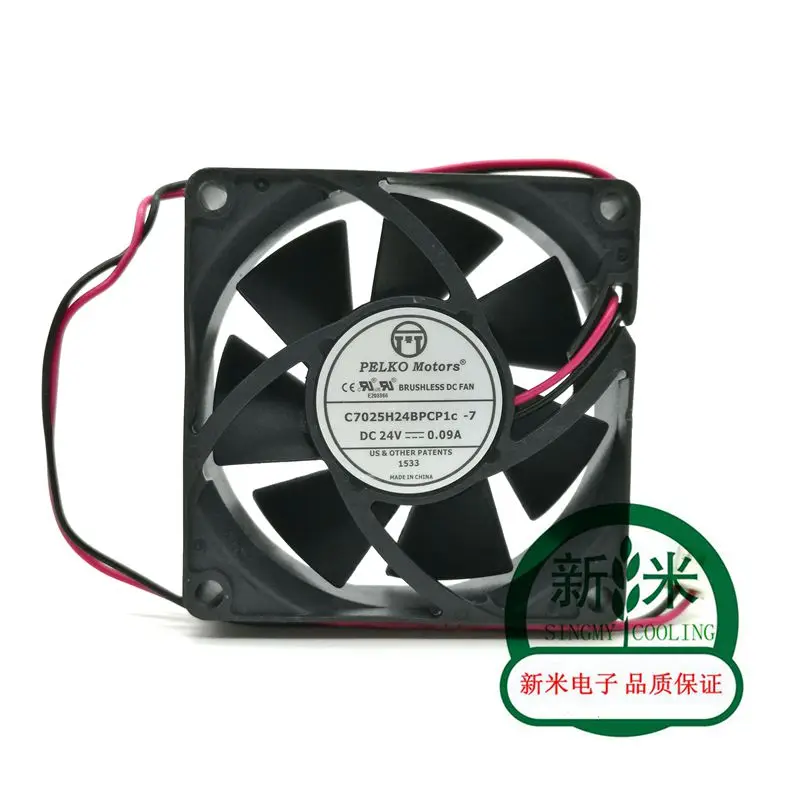 Б/у PELKO моторы C7025H24BPCP1C-7 24V0.09A 7025 частоты Вентилятор охлаждения