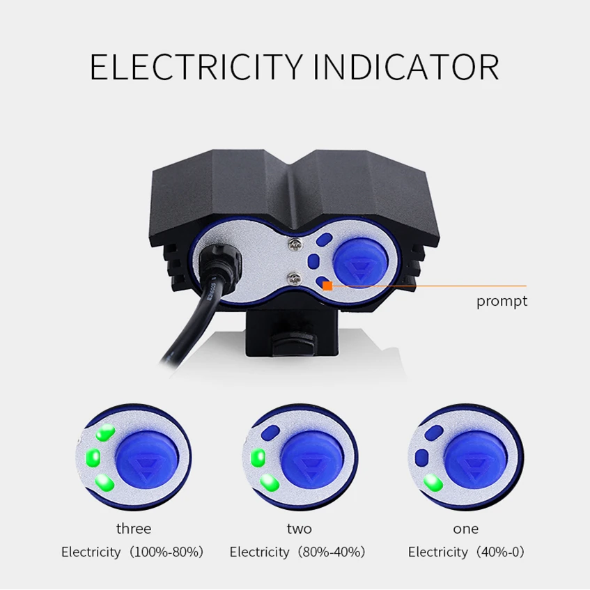 

BOLEDENGYE Rechargeable LED Bike Light 3000LM Strong Power Bicycle Head Light Bike Front Light T6 LEDs USB Charge LED Taillight