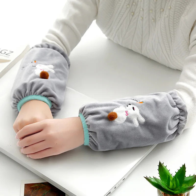 Нескользящие плюшевые рукава Осень зима для студентов с длинными