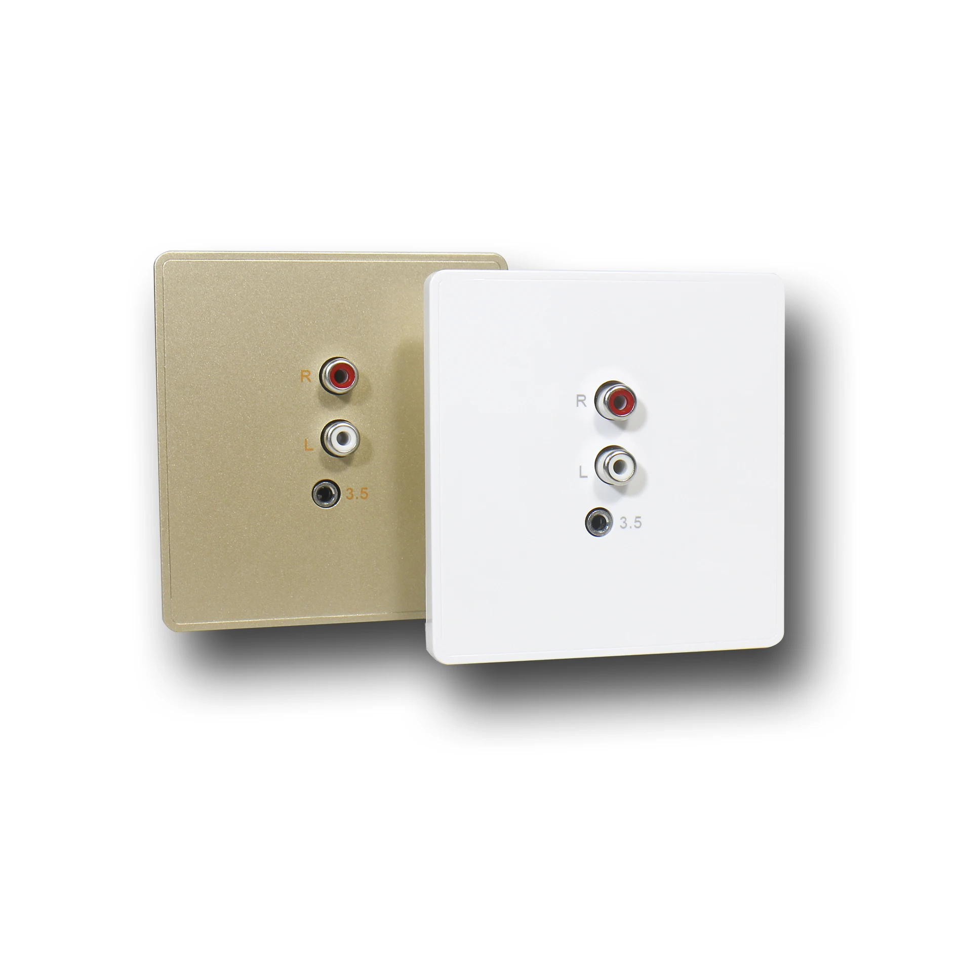 

Home audio 411238 standard 86x86mm Stereo AUX IN and 3.5 Jack mini Wall input panel with phoenix connector