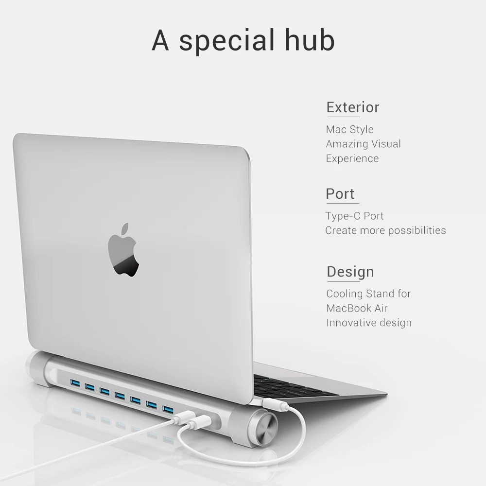 ORICO 7 Порты usb концентратор USB3.0 & Тип c USB Hub 3 0 разветвитель с авто держатели для