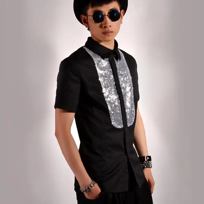 Европа и Соединенные Штаты большой Размеры золотых серебряных блесток шить Dj хип