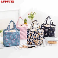 ruputin fresh insulation lunch bag for women student kid thermal insulated oxford picnic food cooler box tote storage ice bags