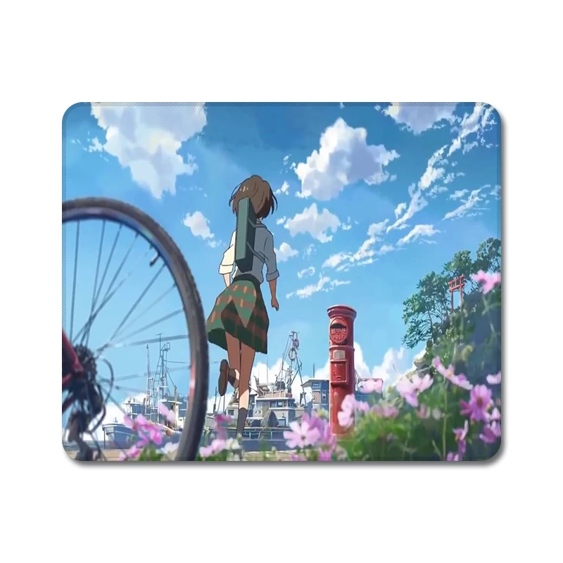 Makoto Shinkai ваше имя японский аниме природа резиновый коврик для мыши ноутбука