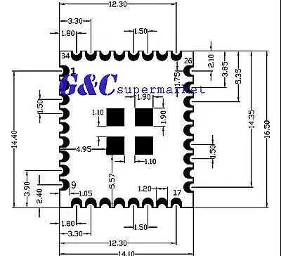 5 ШТ. HLK-M30 WI-FI модуль микроконтроллера uart WIFI MT7681/HLK-M30 | Электронные компоненты и