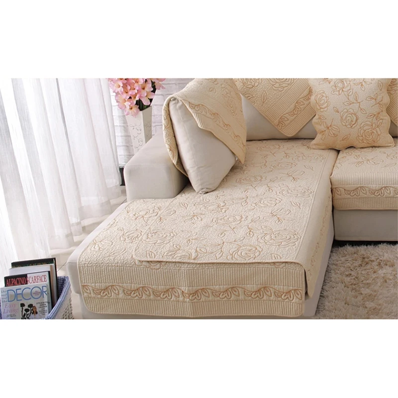 1Piece Europe Style Sofa Covers Cotton Fabric Flower Pattern Towel Soft Slipcover Couch Cover For Living Room Home Decor | Дом и сад