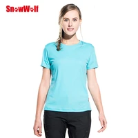 snowwolf outdoor quick dry uv protection skin t shirt breathable stretch women sport shirtfor gym running exercises yoga tops