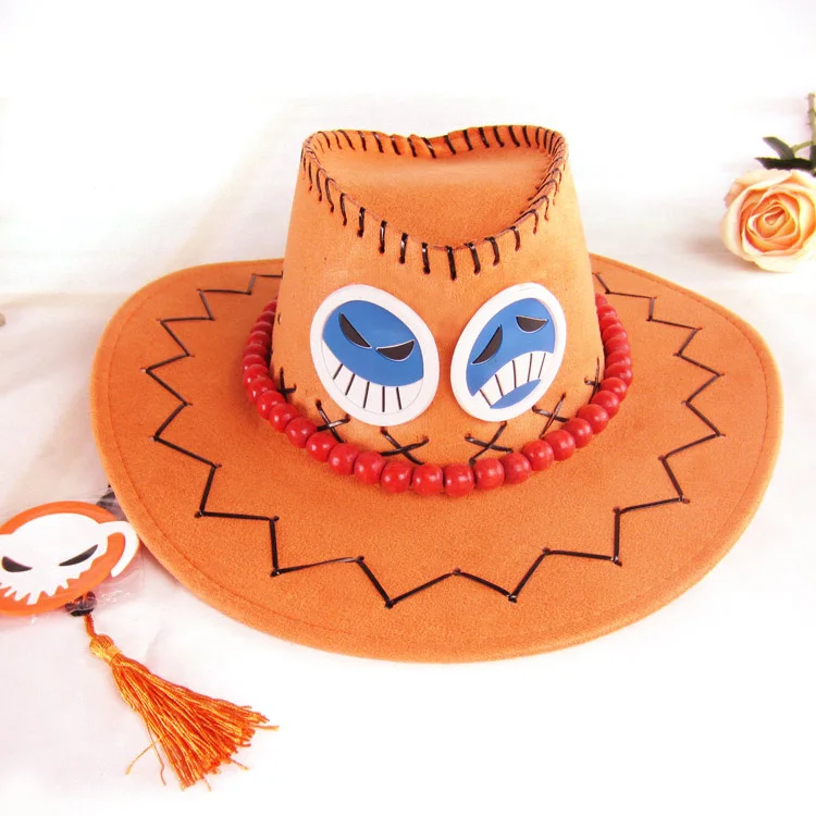 Аниме One Piece Portgas.D.Ace Косплей шляпа ковбойская с костями игрушки в форме черепа