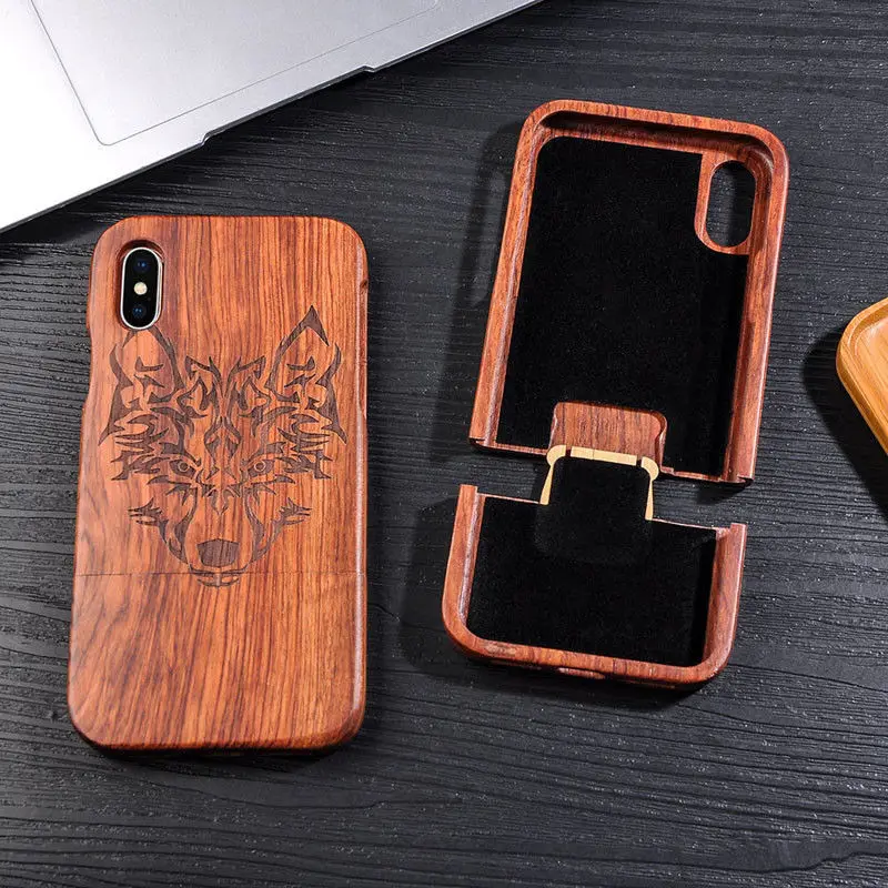Модный жесткий чехол накладка из 100% натурального бамбукового дерева для Apple iPhone X