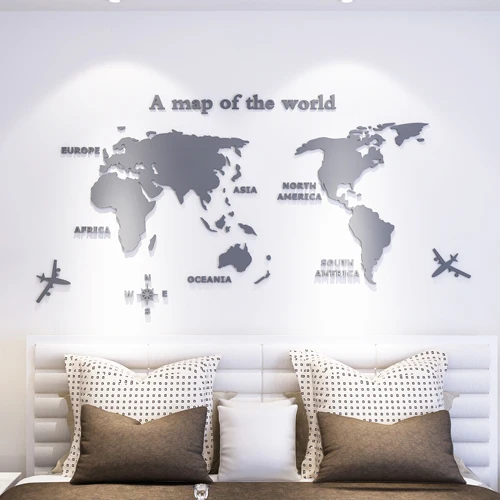 Настенная Наклейка с картой мира Mapa Mundial Wereldkaart Pegatinas Paredes Decoracion Adesivos De Parede Глобус