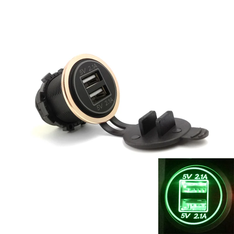 Автомобильное зарядное устройство с 2 USB портами 5 В 1 А 12 24 В|usb charger socket|adapter hondahonda