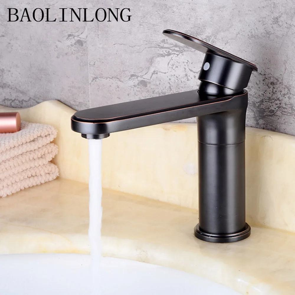 BAOLINLONG Стиль выпечки отделка чаша из латуни смесители для ванной комнаты кран