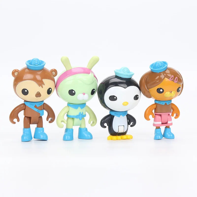 Оригинальная экшн фигурка из ПВХ 4 шт./компл. Octonauts командная упаковка песо