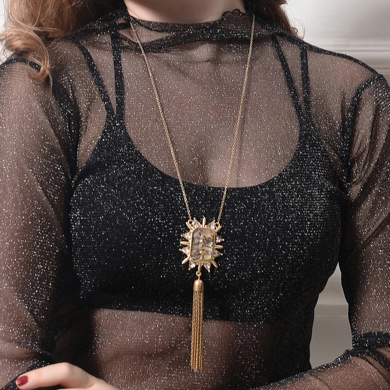 Ожерелье длинное с кисточками для девочек 6 разных стилей 2018|necklace long|designer