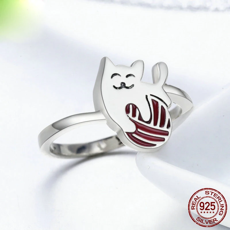 DOYUBO прекрасный женский браслет из стерлингового серебра Броши с красной эмалью в