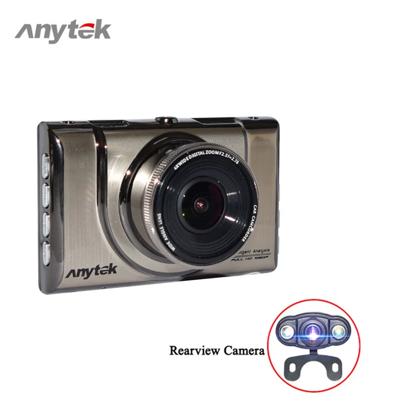 Anytek A100 машины Камера Новатэк 96650 Видеорегистраторы для автомобилей AR0330 1080 P