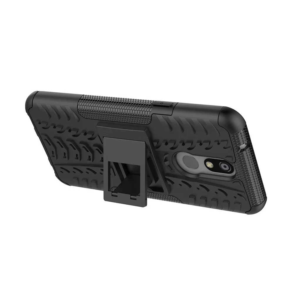 Чехол для LG K12 Plus 5 7 дюйма роскошный ПК + ТПУ чехол подставка броня противоударный