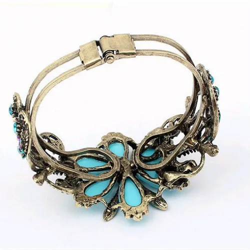 2018 новые модные ювелирные изделия богемные блестящие браслеты с синими цветами