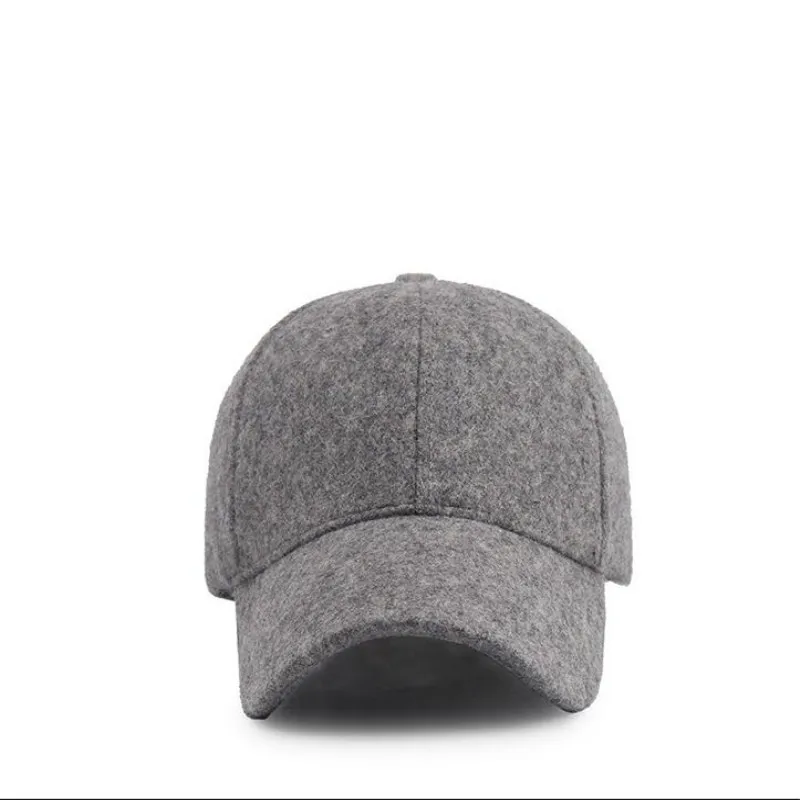 Кепка-мантенер Invierno Snapback Hueso Hombres Mujeres Gorras de Béisbol Sombreros Simpl Color Negro Gris Lana | Аксессуары