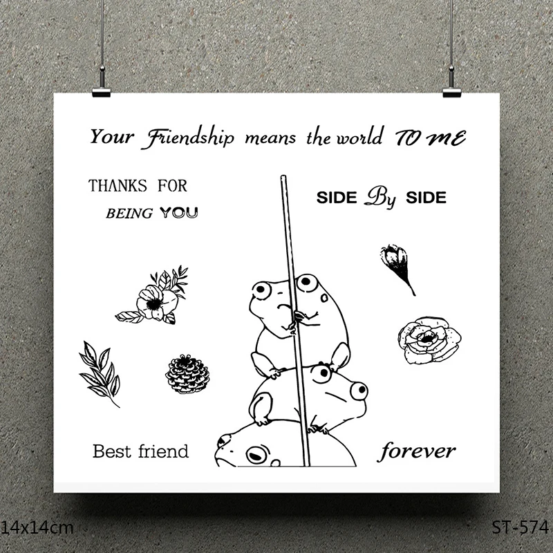 AZSG Forg Flower Leaves Deal apple Silicone Clear Stamps For Scrapbooking DIY Clip Art /Card Making Decoration Crafts | Дом и сад