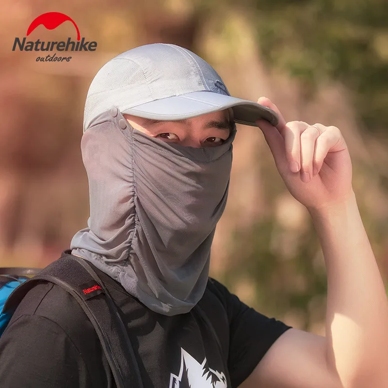 Naturehike уличная шапка летняя Солнцезащитная шляпа с маской дышащая