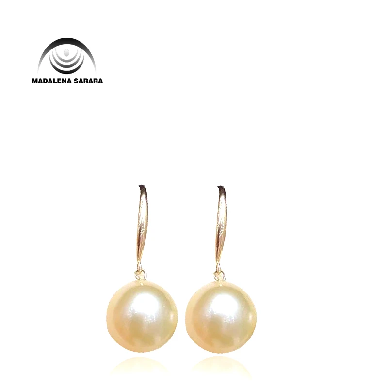 

MADALENA SARARA Southsea Pearl Saltwater Champagne Gold Pearl 10-11mm Pendant Necklace Luxury Elegant Lady Jewelry