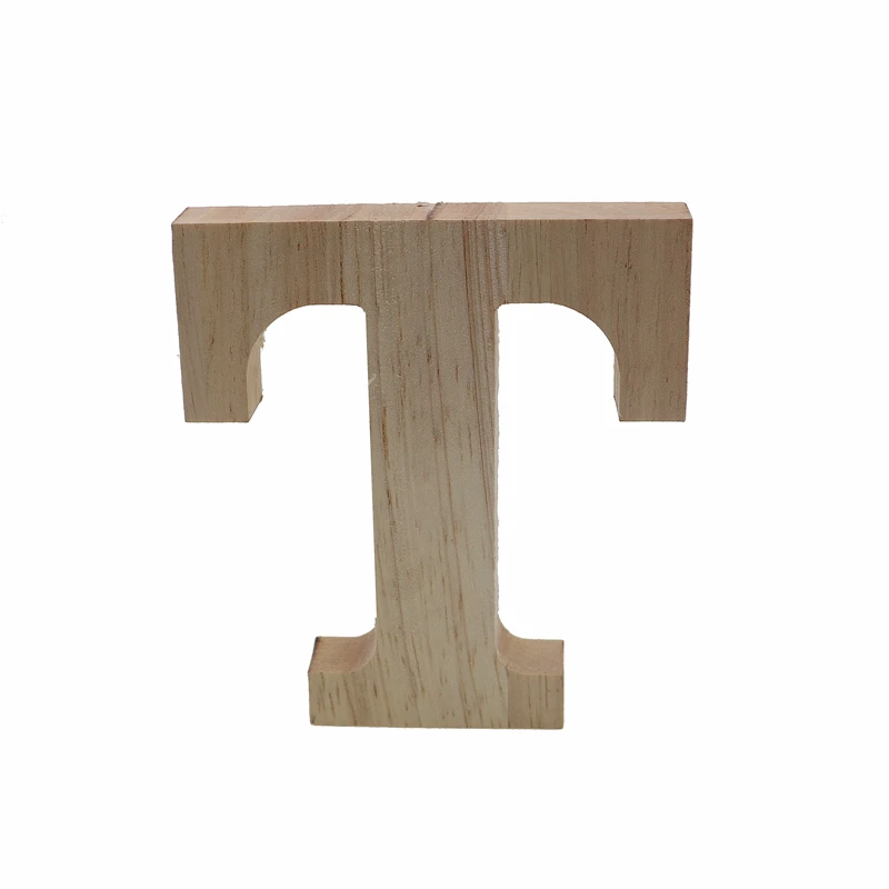 RUNBAZEF Decor Color Wooden Letter 26 Wood English Alphabet Letters Home Wedding Party Tools Decoration Number DIY Handcrafts - Цвет: T