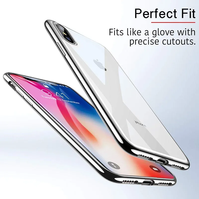 Gourde for iPhone Xs Max Case Plating Edge Phone For 8 Plus iphone XR case TPU phone Cover 6s 7 |