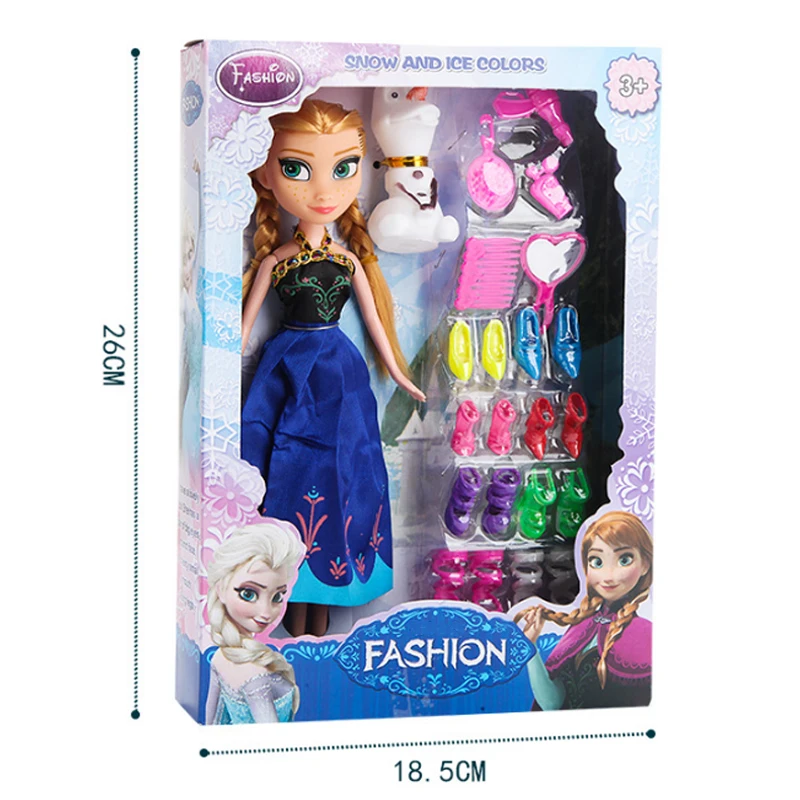 Disney оригинальное издание Анна Эльза девочка детские игрушки, куклы принцесса снег аксессуары для королевы новые мягкие плюшевые куклы Рождественский подарок