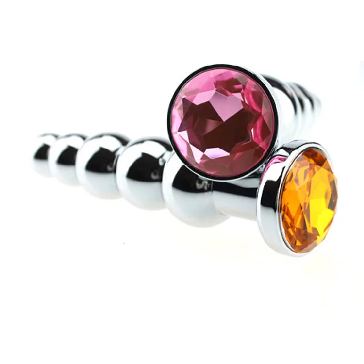 Металлические анальные бусины однотонная Анальная пробка фетиш из нержавеющей