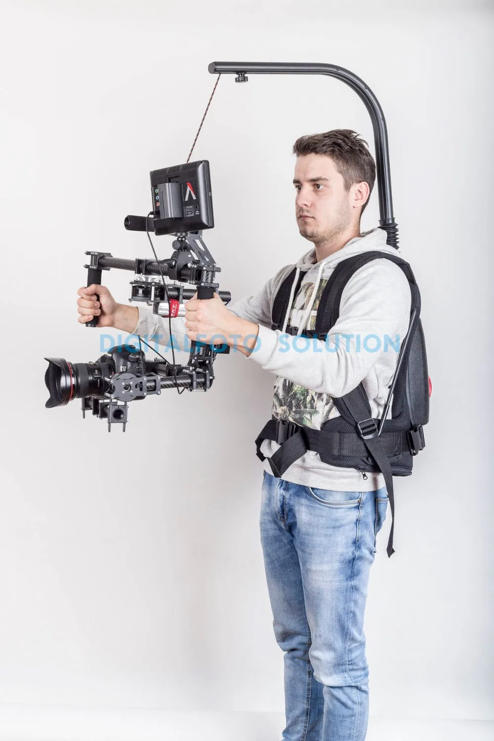 Как EASYRIG 8-18 кг медведь видео и пленочные камеры для dslr DJI Ronin M 3 оси gimbal стабилизатор гироскоп steadicam жилет