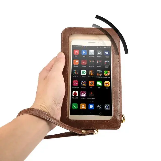 Роскошный популярный универсальный чехол-кошелек из искусственной кожи для