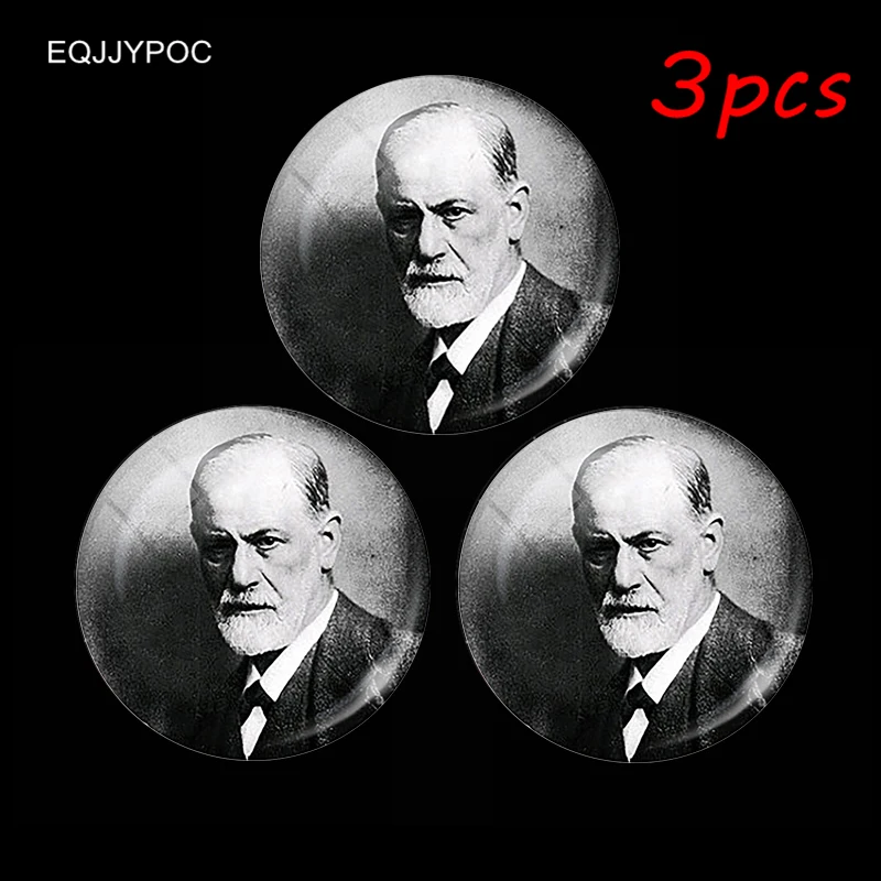 Sigmund Freud 30 мм магнит на холодильник для психоанализа знаменитый стеклянный