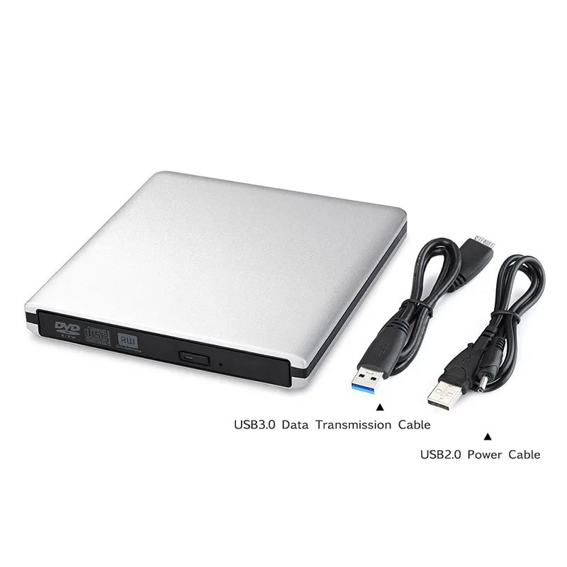 KuWfi Портативный внешний USB 3 0 DVD привод CD/ RW ГОРЕЛКА CD rom/DVD rom плеер для Windows 7/810/MAC OS