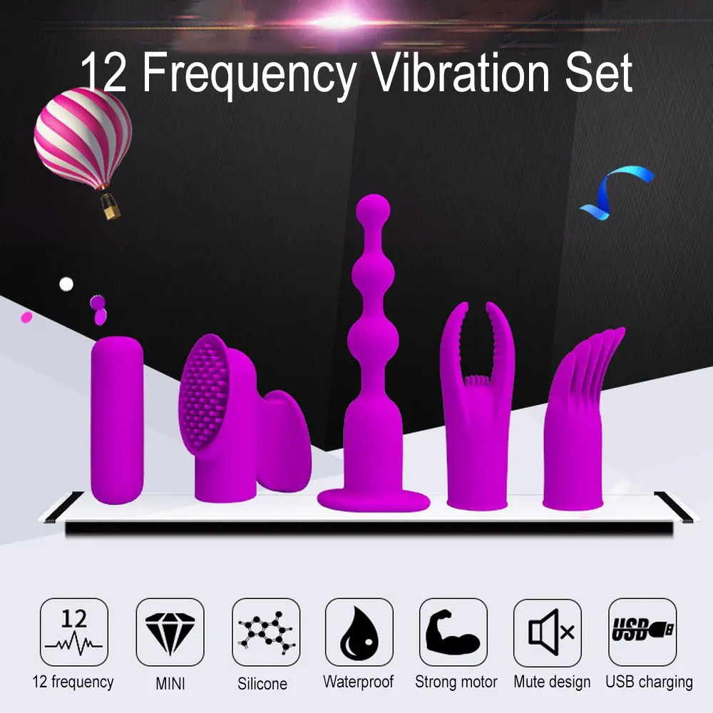G spot Вибратор 5 в 1 секс игрушки вибратор для женщин зарядка через usb Bullte AV