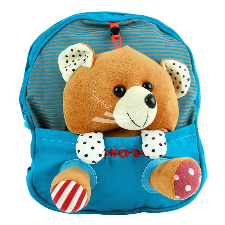 Cute Baby Child Kid Canvas Backpack Little Bear Design Schoolbag Shoulder Bag|backpack bag for men|bag in box beerbackpack laptop |